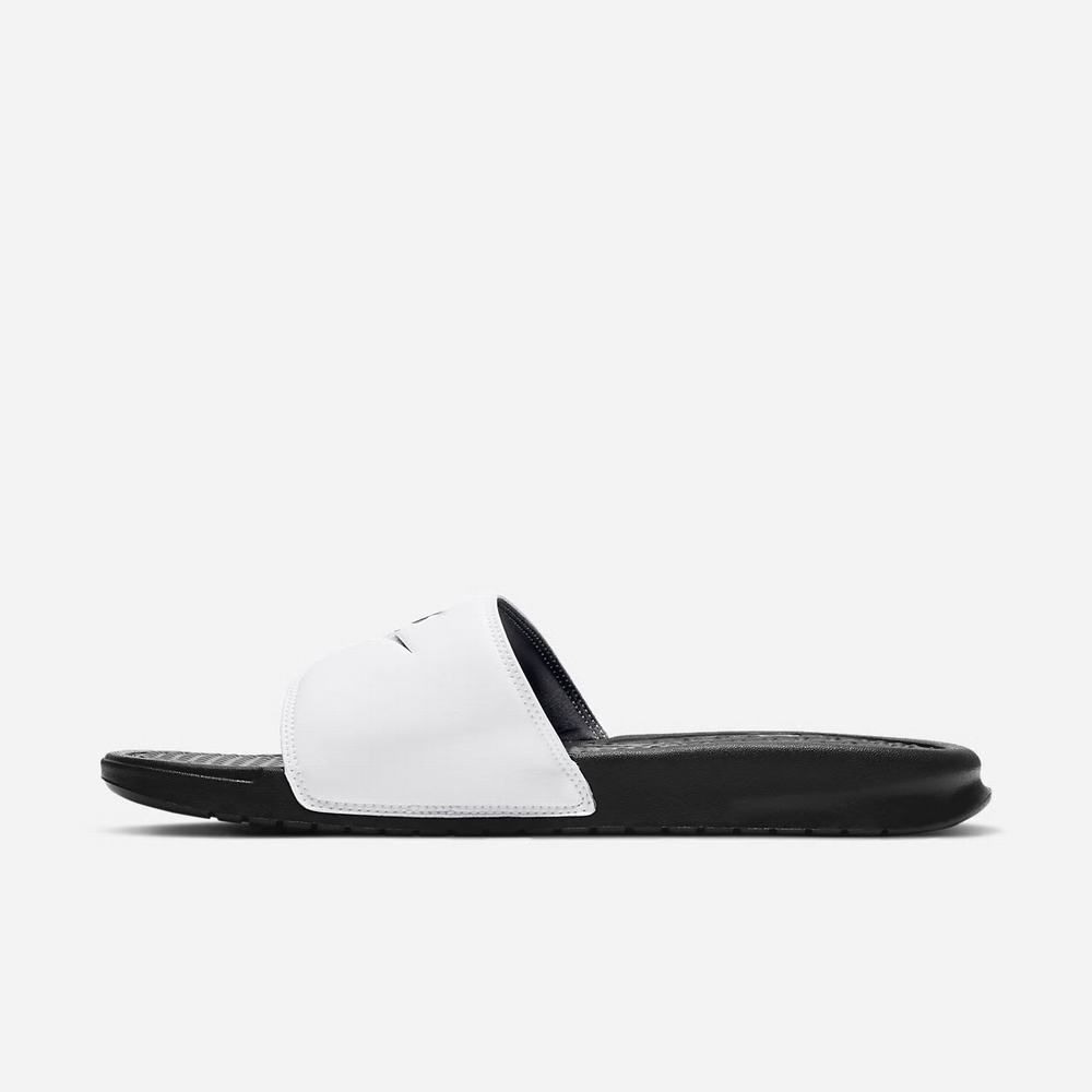 Claquette Nike Benassi JDI Blanche/Noir 6358-210 White/Black/Black Homme | TMC-61358135